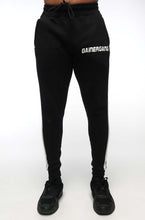 Load image into Gallery viewer, Men&#39;s Exordium Panel Track Bottoms - Black freeshipping - Gainergang
