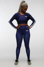 Load image into Gallery viewer, Women&#39;s Exordium Crop Tee - Navy freeshipping - Gainergang
